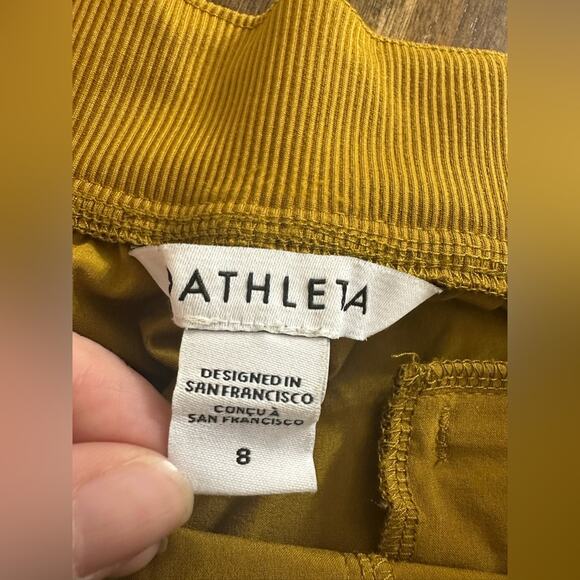 ATHLETA Brooklyn Ankle Pant City Turmeric Gold Size 8 EUC - Picture 3 of 6
